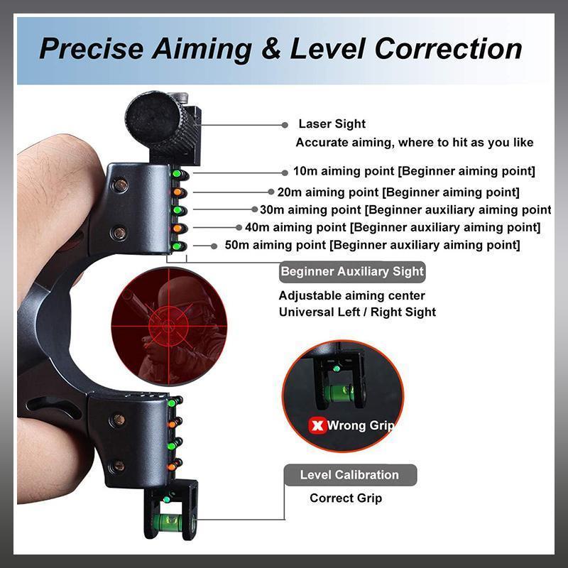 Professional Resin Laser Slingshot + 100 Mud Pills